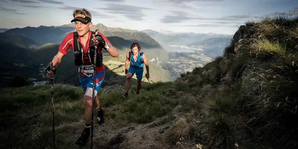 2017 Winners Stephan Hugenschmidt and Matthias Dippacher stride along the Scenic 113K course