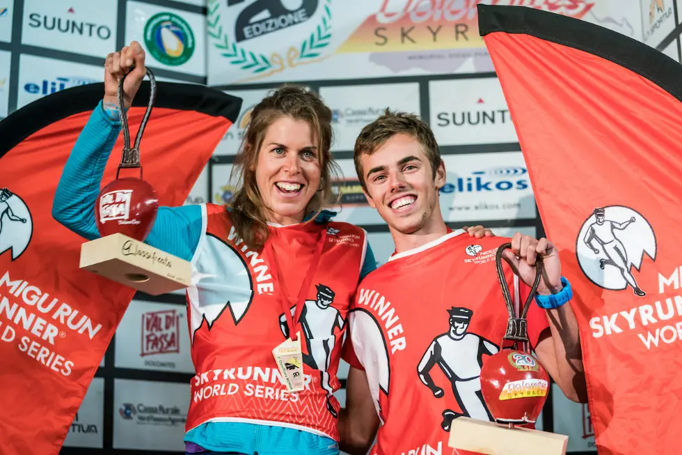 Dolomites SkyRace winners Laura Orgué and Jan Margarit 2017