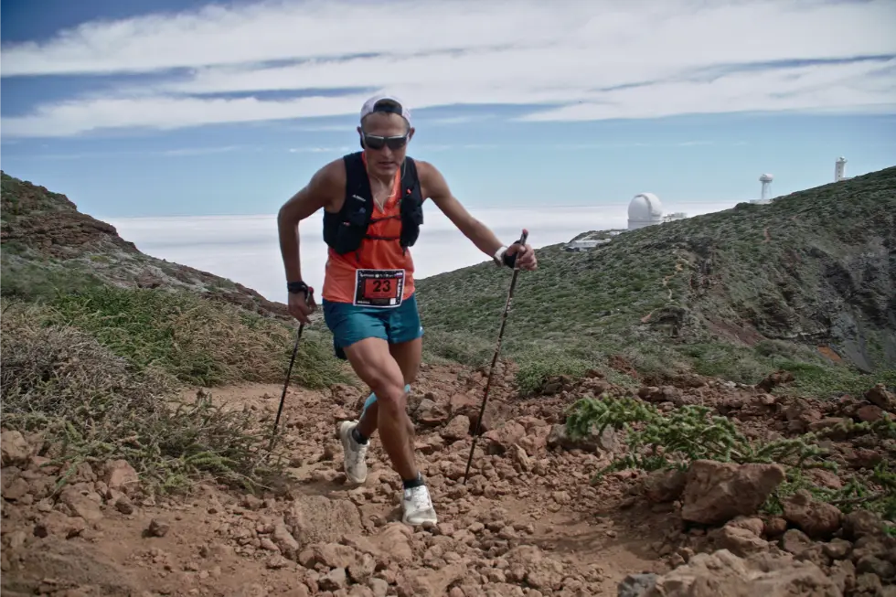 Russian Dmitry Mityaev, second, Transvulcania Ultramarathon 2018