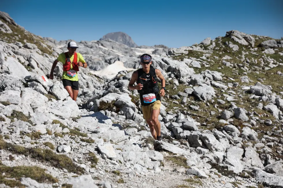 Runners on trail at Austrian Alps Hochkonig Skyrace 2023