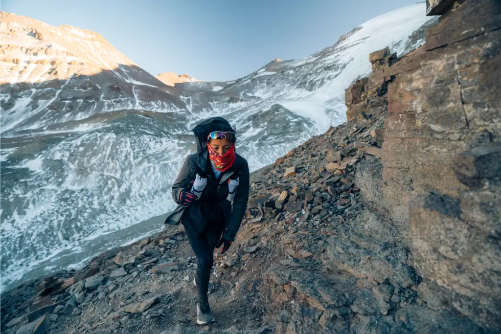 Female Athlete on mountain