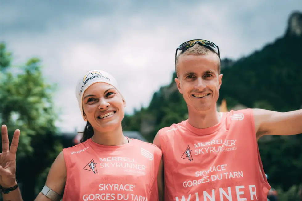 Male and Female Athletes at Skyrace Gorges Du Tarn