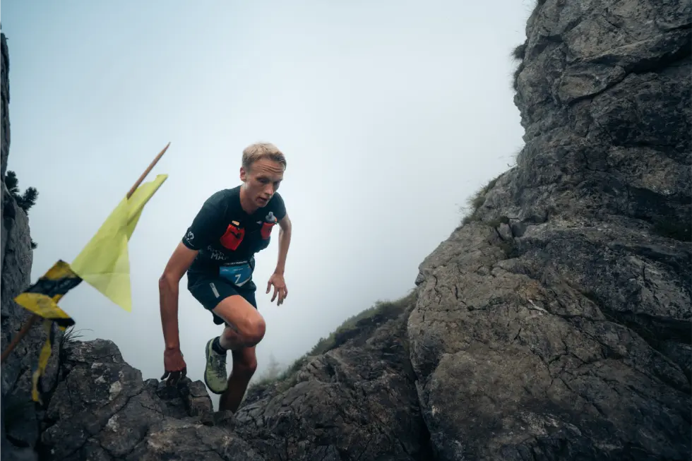 Tatra Skymarathon Athlete Climbing Mountain