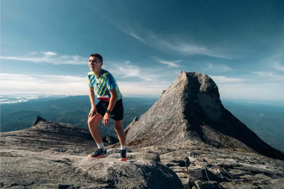 Climbathon on mountain