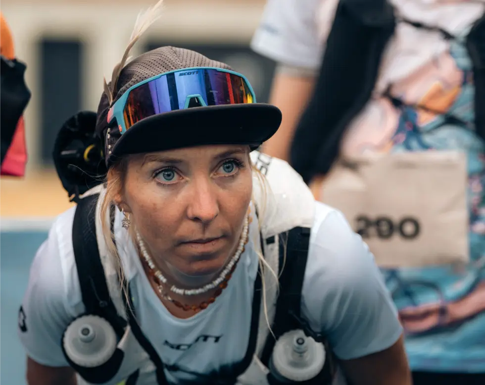 Female athlete upclose