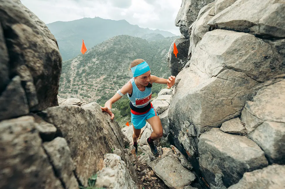 Patricia Pineda Climbing Rocks